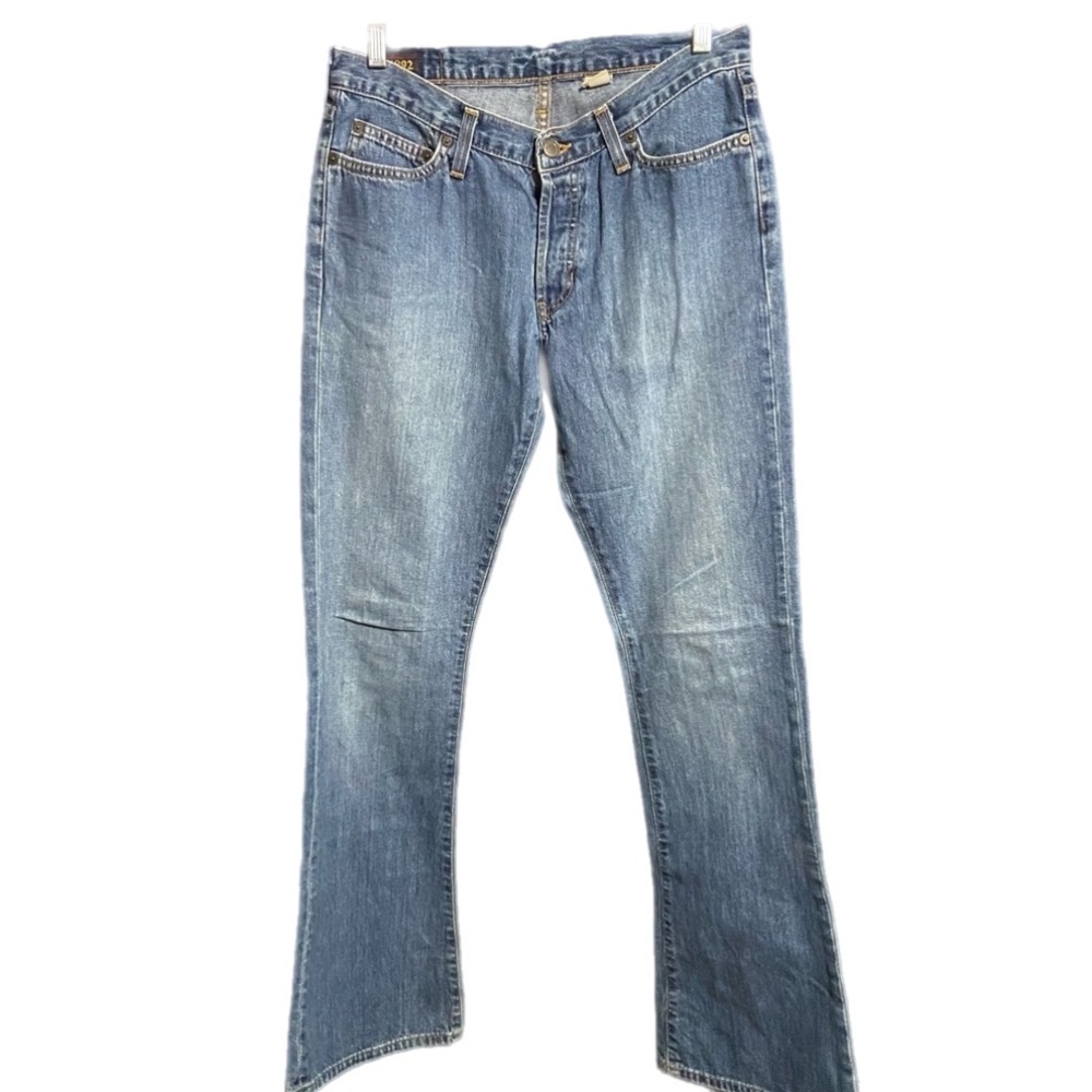 Abercrombie & Fitch 1892 Y2K Flare Jeans 27X32 Low Rise Button Fly Cotton Indigo